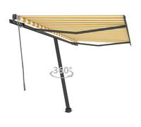 Vidaxl Auvent Automatique Sur Pied 300x250 Cm Jaune/Blanc Jaune