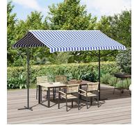 vidaXL Auvent autoportant bleu et blanc 300x300 cm tissu et acier 368931