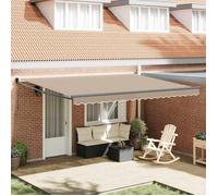 vidaXL Auvent Beige 450 x 300 x 165 cm Polyester et métal 3330979