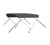 vidaXL Auvent Bimini à 2 Arceaux Auvent de Bateau Couverture de Bateau Abri de Bateau Résistant aux UV Extérieur Anthracite 180x130x110 cm