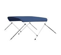 Vidaxl Auvent Bimini À 2 Arceaux Bleu Marine 180x150x110 Cm