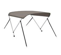 vidaXL Auvent bimini à 2 arceaux gris 150x120x110 cm