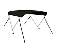 vidaXL Auvent Bimini à 2 arceaux Noir 180x130x110 cm