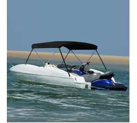 vidaXL Auvent bimini pour bateau à 2 arceaux noir 180x130x110 cm