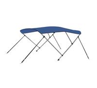 vidaXL Auvent Bimini à 3 Arceaux Auvent de Bateau Couverture de Bateau Abri de Bateau Résistant aux UV Extérieur Bleu 92365