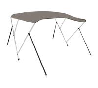vidaXL Auvent Bimini à 3 arceaux Gris 183x160x137 cm, Toit Bimini pour Bateau, Housse de Bateau, auvent Bimini pour Bateau, Couverture de Bateau