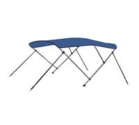 vidaXL Auvent Bimini à 3 Arceaux Auvent de Bateau Couverture de Bateau Abri de Bateau Résistant aux UV Extérieur Bleu 183x180x137 cm