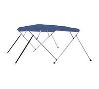 vidaXL Auvent Bimini à 4 Arceaux Auvent de Bateau Couverture de Bateau Abri de Bateau Résistant aux UV Extérieur Bleu 92371