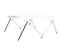 Vidaxl Auvent Bimini À 4 Arceaux Blanc 243x(230-244)X137 Cm