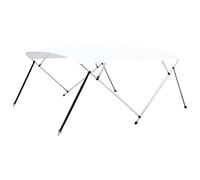 vidaXL Auvent Bimini à 4 arceaux Blanc 243x(230-244) x137 cm