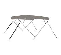 vidaXL Auvent Bimini à 4 arceaux Gris 243x196x137 cm, Toit Bimini pour Bateau, Housse de Bateau, auvent Bimini pour Bateau, Couverture de Bateau