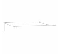 vidaXL Auvent Blanc 5 x 3 m Métal, Auvent en Aluminium et Ombre de Jardin, tonnelle légère, abri rétractable pour terrasse