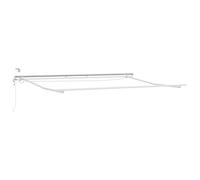 vidaXL Auvent Blanc 5 x 3 m Métal, Auvent Moderne extérieur, auvent rectangulaire, Protection UV, Ombre rétractable, Finition Lisse
