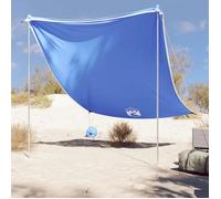 vidaXL Auvent de plage avec ancres de sable bleu 214x236 cm, tente de plage, abri de plage, tente de plage avec ancre de 4008641