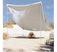Vidaxl Auvent De Plage Avec Ancres De Sable Gris 214x236 Cm