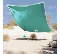 Vidaxl Auvent De Plage Avec Ancres De Sable Vert 214x236 Cm