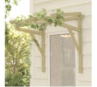 vidaXL Auvent de porte 100x100x100 cm en bois de pin massif imprégné