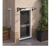 Vidaxl Auvent De Porte Noir Et Transparent 122x90 Cm Polycarbonate