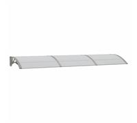 Vidaxl Auvent De Porte Gris 300x75 Cm Polycarbonate