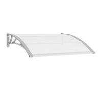 vidaXL Auvent de Porte Gris et Transparent 120x75 cm PC