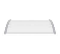 Vidaxl Auvent De Porte Gris Et Transparent 120x75 Cm Pc