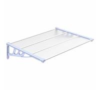 vidaXL Auvent de Porte Gris et Transparent 122x90 cm Polycarbonate