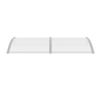 Vidaxl Auvent De Porte Gris Et Transparent 200x75 Cm Pc Gris