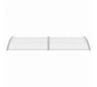 Vidaxl Auvent De Porte Gris Et Transparent 240x75 Cm Pc Gris