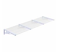 vidaXL Auvent de porte 297,5x90 cm polycarbonate gris et transparent 153694