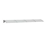vidaXL Auvent de porte 400x75 cm polycarbonate Gris/Transparent Protection pluie & UV 153598