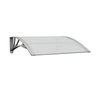 vidaXL Auvent de porte gris et transparent 80 x 75 cm en polycarbonate