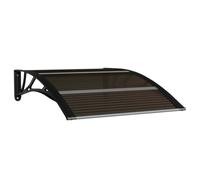 Auvent de porte Noir 100x75 cm Polycarbonate
