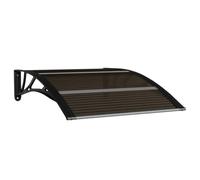 Auvent de porte Noir 100x75 cm Polycarbonate
