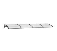 Vidaxl Auvent De Porte Noir 350x100 Cm Polycarbonate