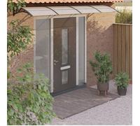 vidaXL Auvent de Porte, Marquise Solaire avec Support, Abri Protection contre Pluie, Banne Entrée Porte Patio, Noir et 153591