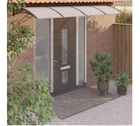 vidaXL Auvent de porte avec cadre aluminium, supports ABS, polycarbonate noir 350x100 cm