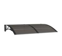vidaXL Auvent de porte Noir 150x100 cm Polycarbonate