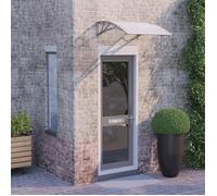 vidaXL Auvent de porte en polycarbonate 80 x 75 cm gris et transparent