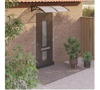 Vidaxl Auvent De Porte Noir Et Transparent 150x75 Cm Polycarbonate