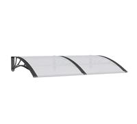 vidaXL Auvent de porte 150x100 cm Marquise solaire avec support Noir Polycarbonate