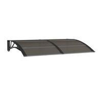 Vidaxl Auvent De Porte Noir 150x100 Cm Polycarbonate