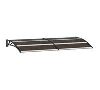 vidaXL Auvent de porte Marquise de véranda – PC Noir 200x75 cm – Abri contre la pluie