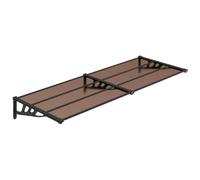 vidaXL Auvent de porte 153700 – Marquise résistante aux intempéries, polycarbonate 239x90 cm Noir