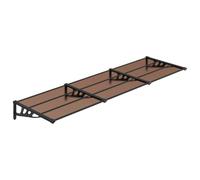 vidaXL Auvent de porte 297,5x90 cm Polycarbonate résistant aux intempéries Noir