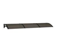 Vidaxl Auvent De Porte Noir 300x75 Cm Polycarbonate