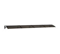 vidaXL Auvent de porte Marquise avec barres Polycarbonate Protection pluie et UV Noir 400x75 cm