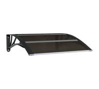vidaXL Auvent de porte 80 x 75 cm Noir Polycarbonate