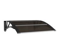 Vidaxl Auvent De Porte Noir 80x75 Cm Polycarbonate