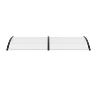 Vidaxl Auvent De Porte Noir Et Transparent 240x75 Cm Pc Noir