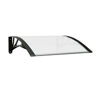 Vidaxl Auvent De Porte Noir Et Transparent 80x75 Cm Polycarbonate